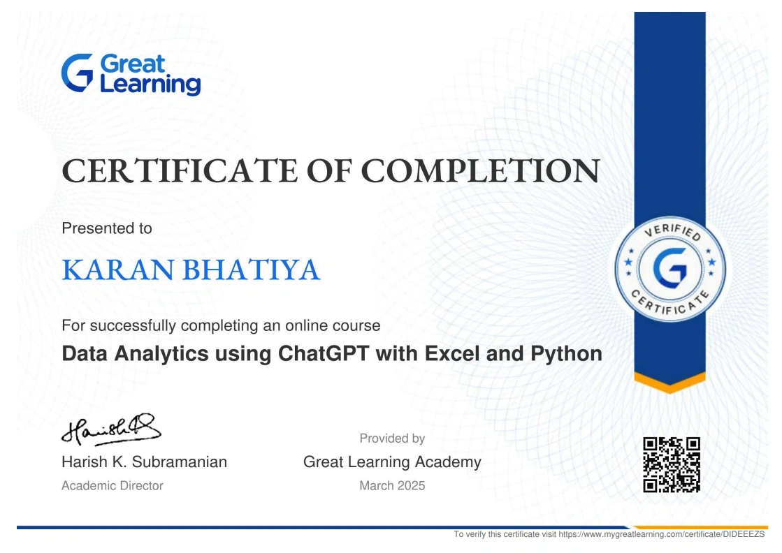 DATA ANALYSIS USING CHAT GPT